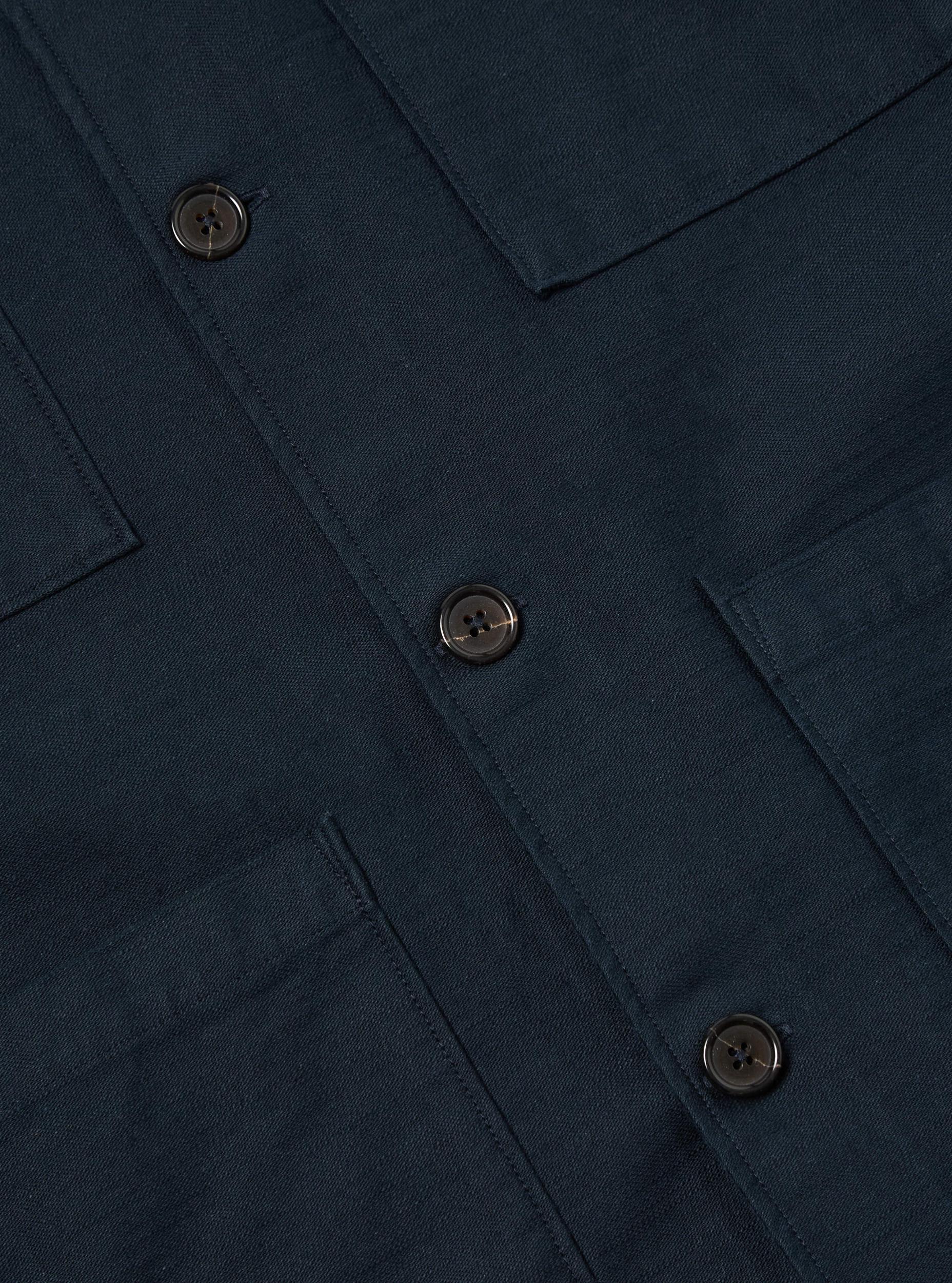 Navy Slub Sateen Dockside Jacket Product Image