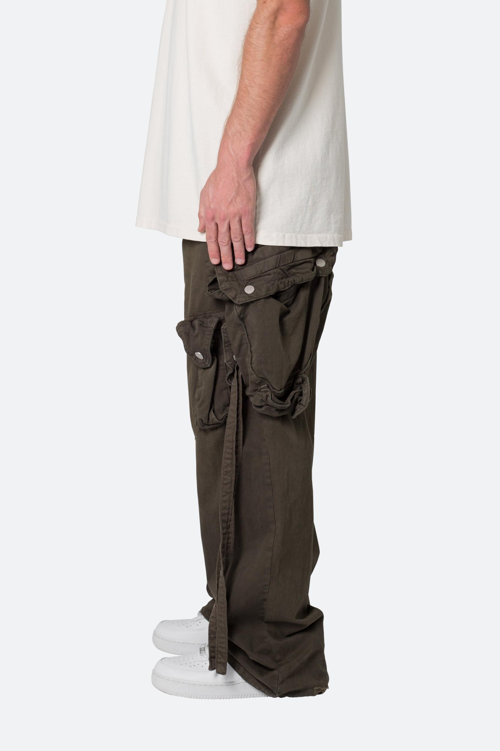 Strapped Multi Cargo Pants - Brown Product Image