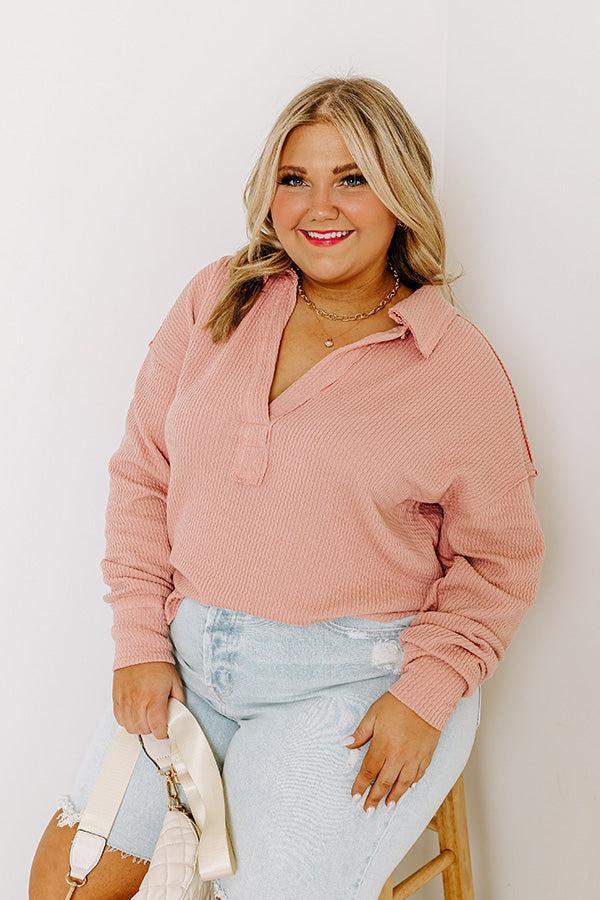 Coffee Run Cutie Shift Top in Light Blush Curves Product Image