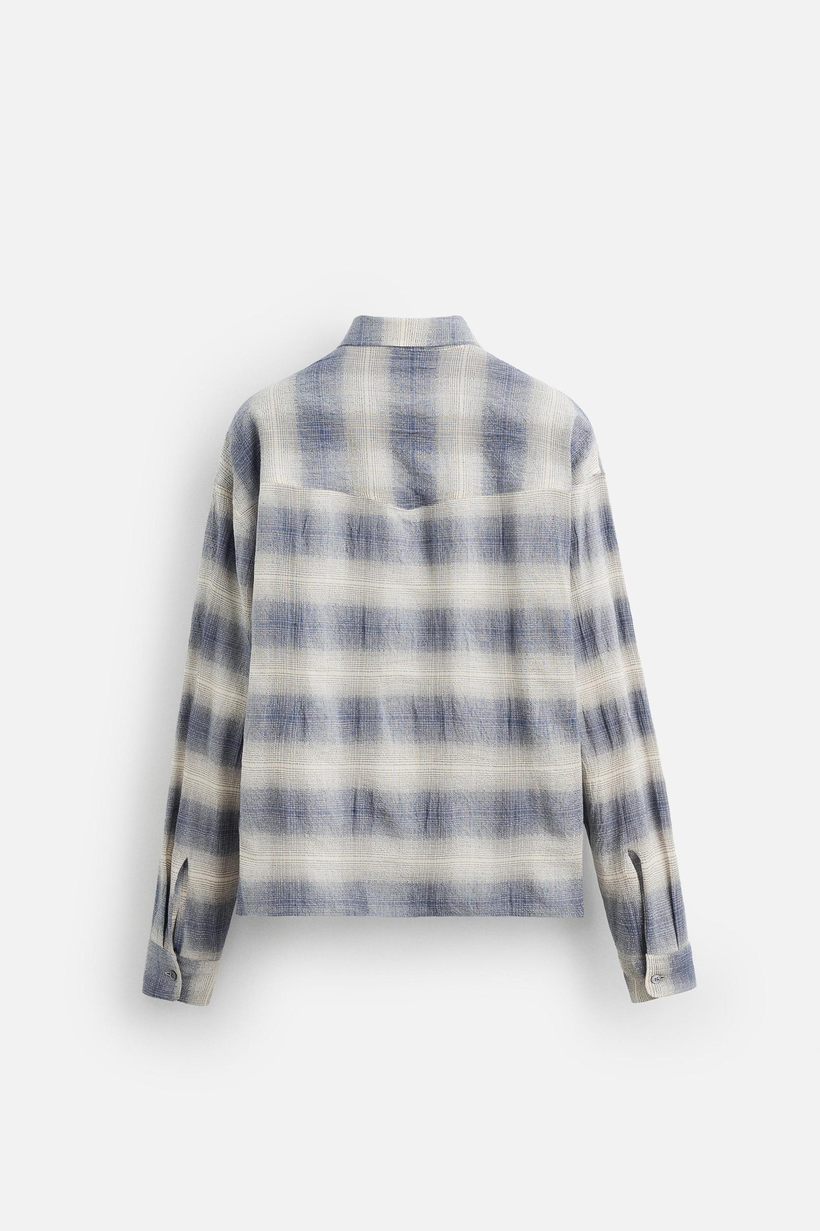 TEXTURED PLAID SHIRT Product Image