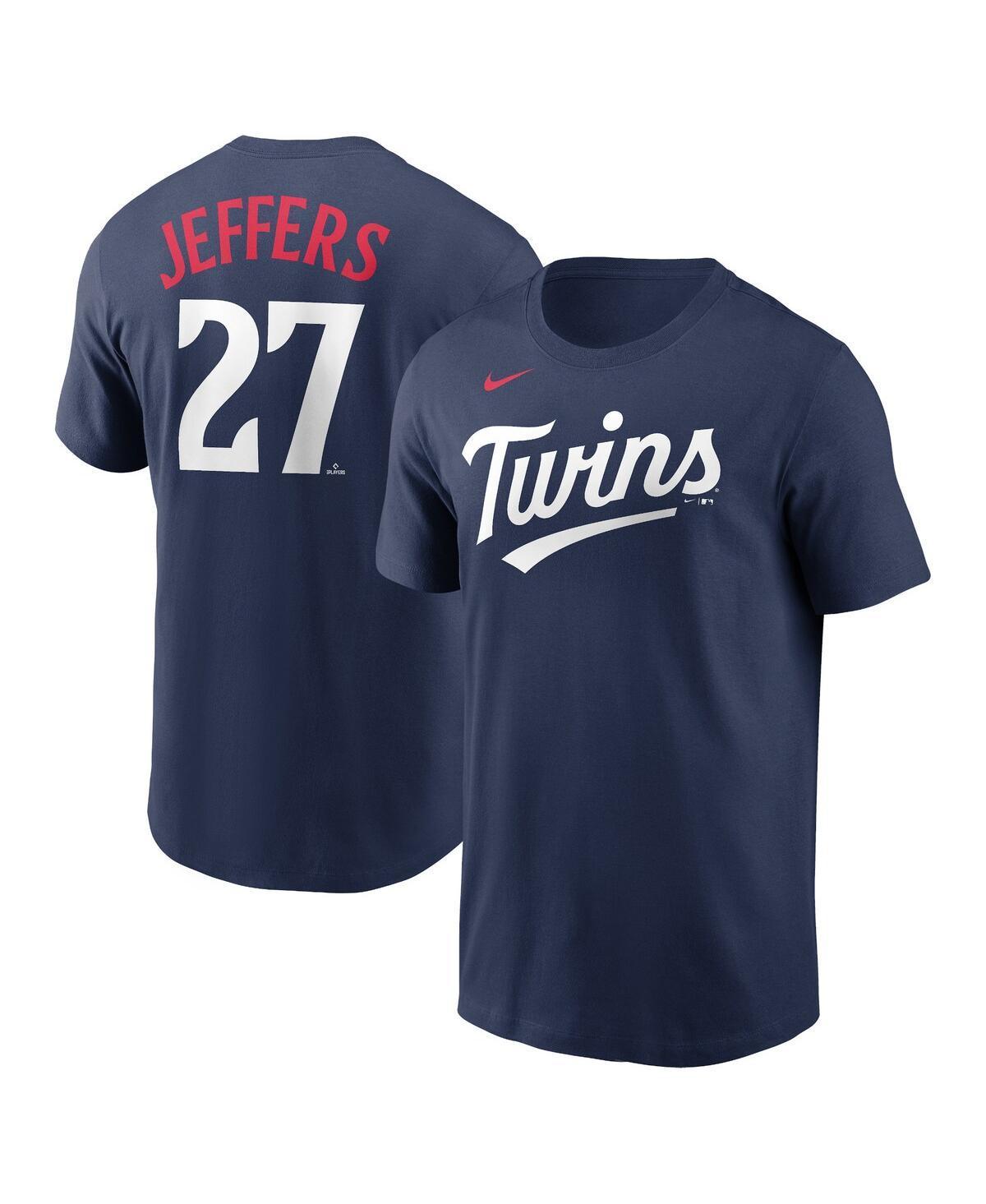 Mens Nike Ryan Jeffers Minnesota Twins Player Name & Number T-Shirt Blue Product Image