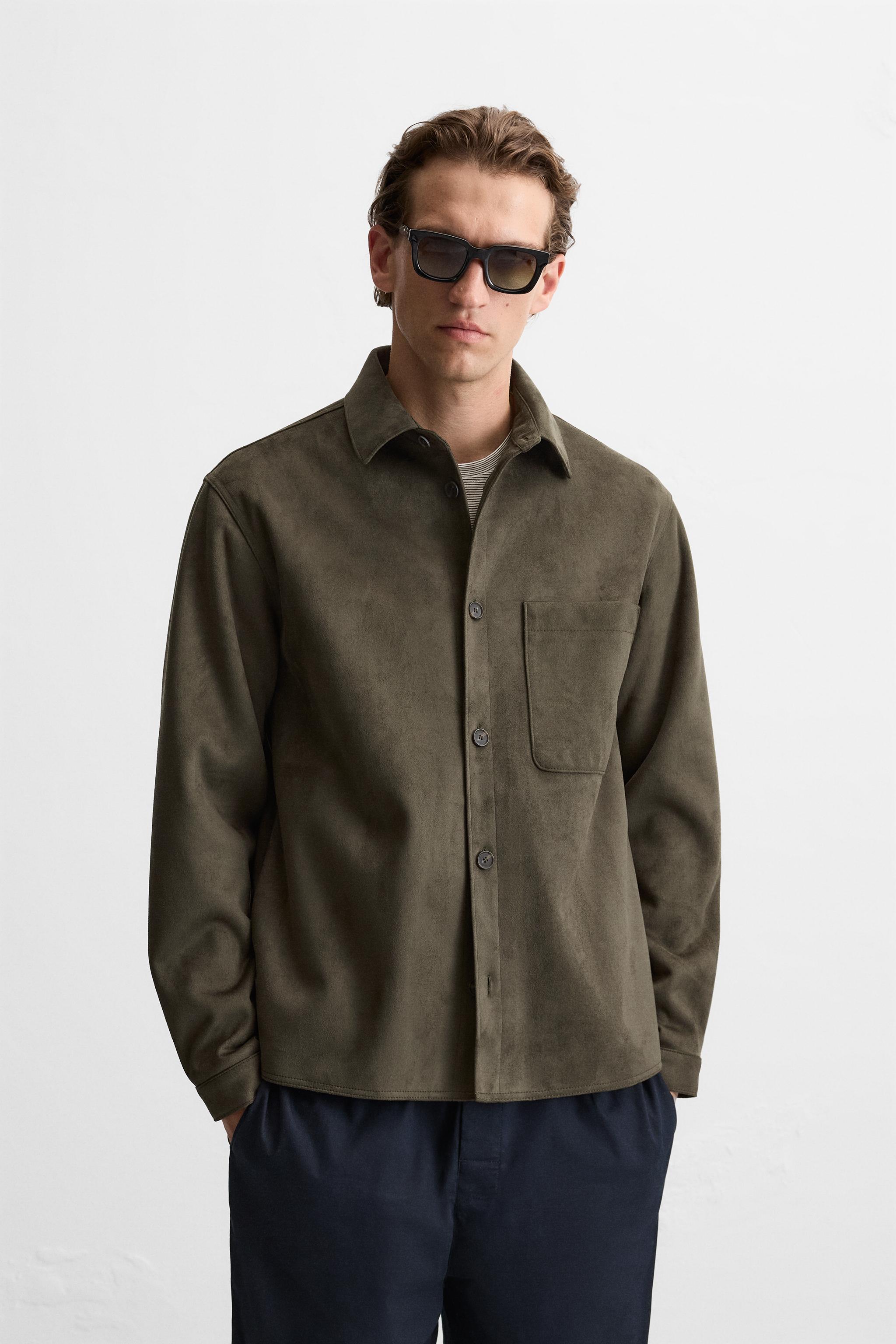 FAUX SUEDE OVERSHIRT Product Image