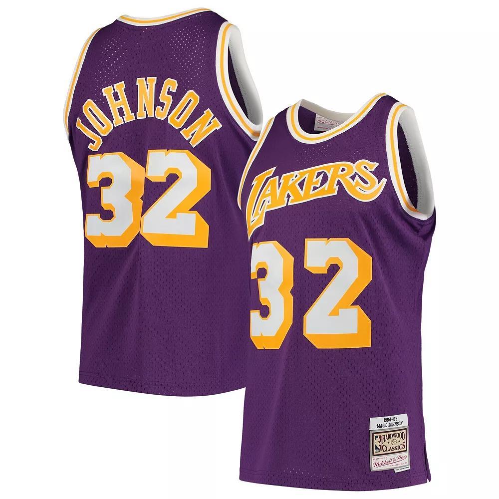 Men's Mitchell & Ness Shaquille O'Neal Purple Los Angeles Lakers Hardwood Classics 1996-97 Swingman Jersey, Size: Small Product Image