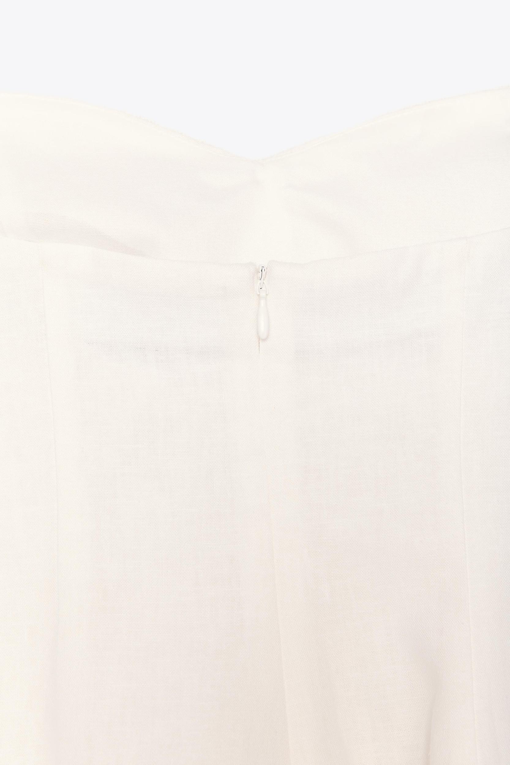 STRAPLESS LINEN TOP Product Image