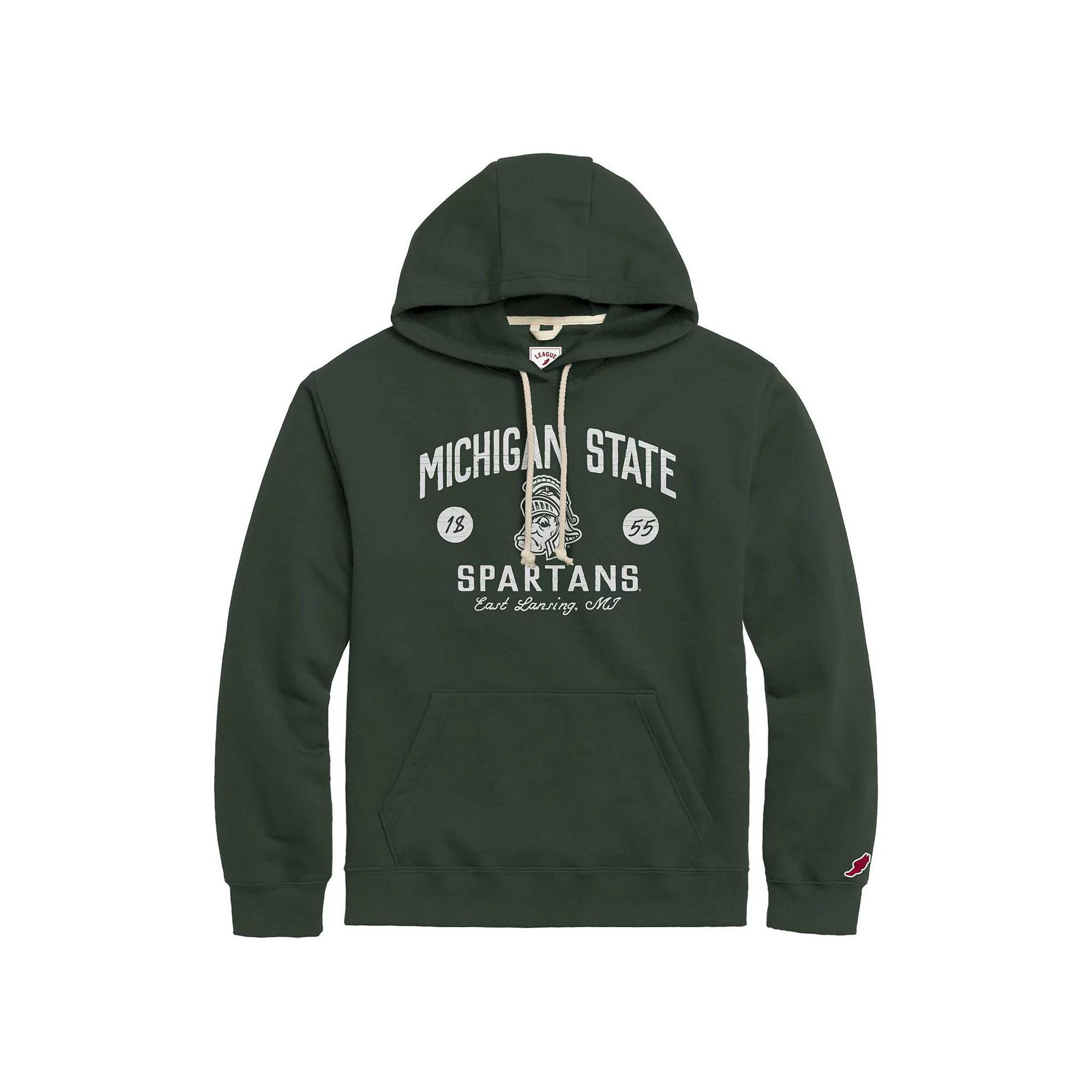 Men's League Collegiate Wear Green Michigan State Spartans Bendy Arch Essential Pullover Hoodie,  Product Image