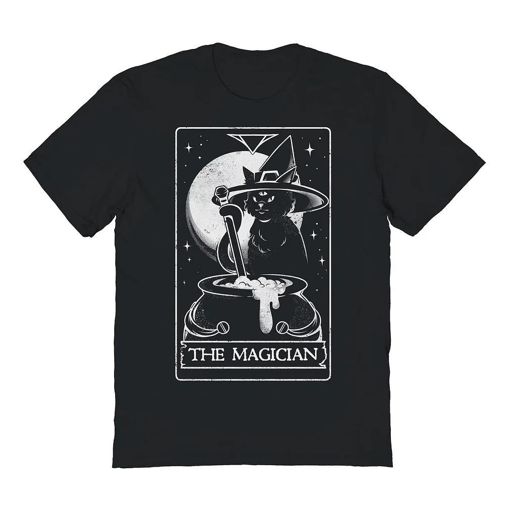 Men's the Magician Halloween Graphic Tee, Size: Small, Black Product Image