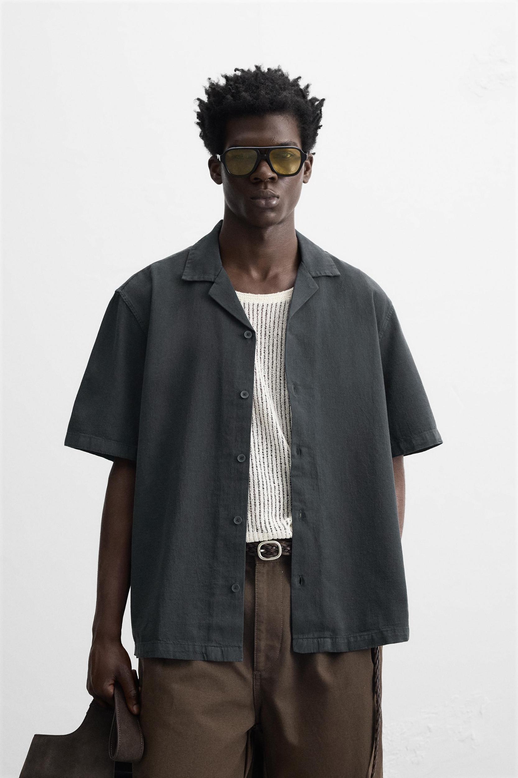 COTTON - LINEN BLEND SHIRT Product Image