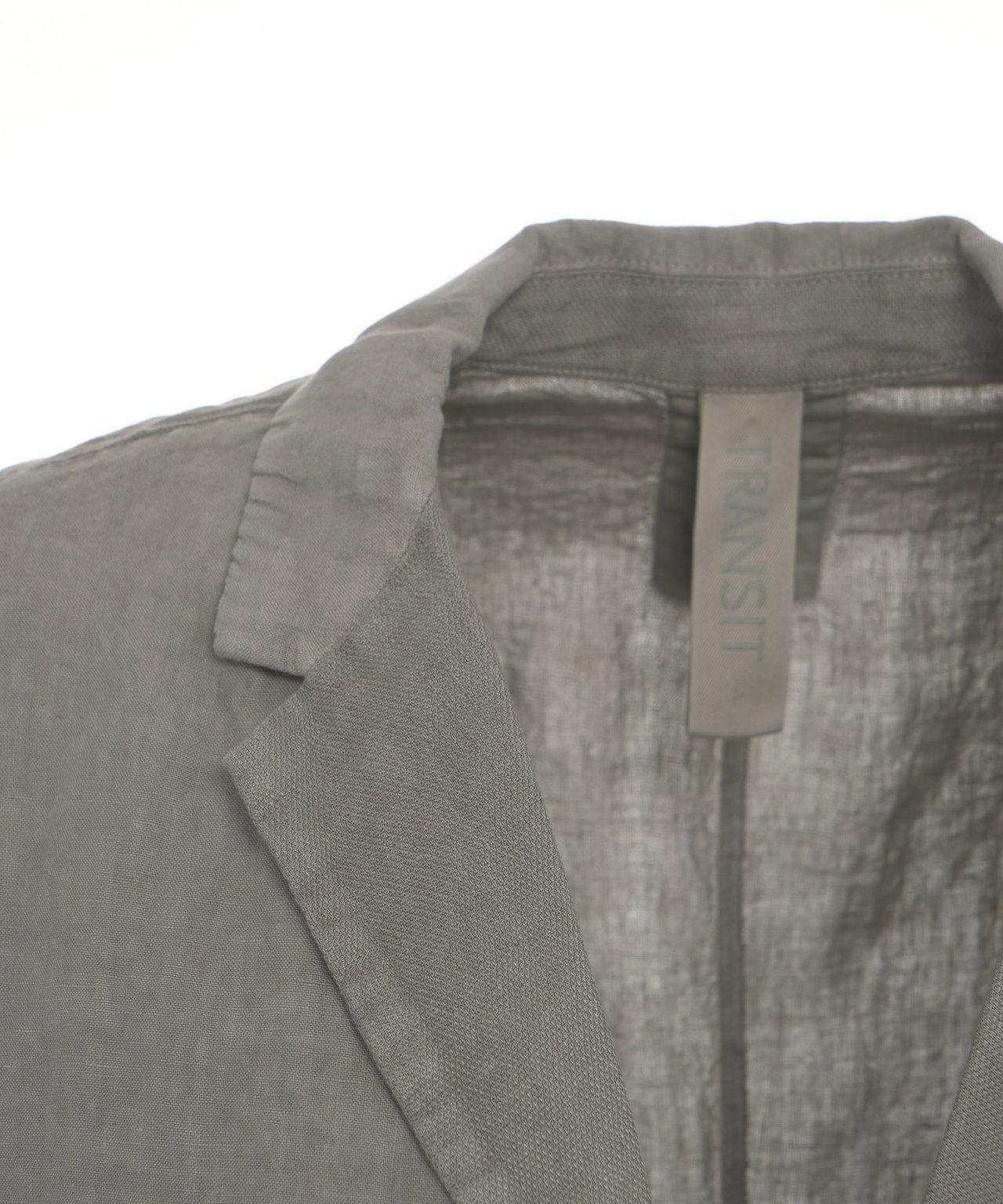 Single-breasted linen blazer Product Image