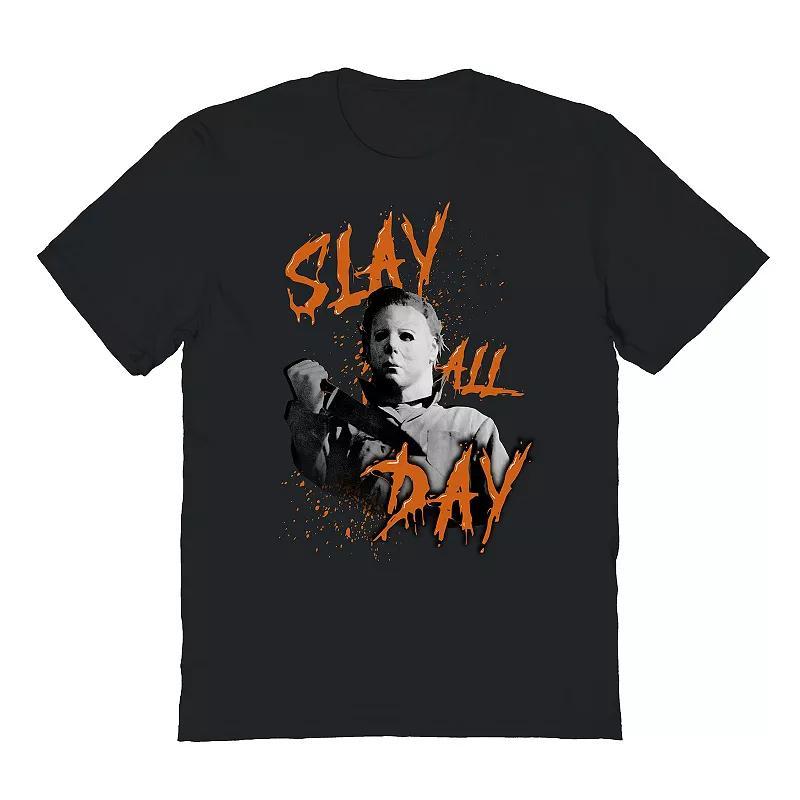 Men's Slay All Day Halloween Graphic Tee, Size: Large, Black Product Image