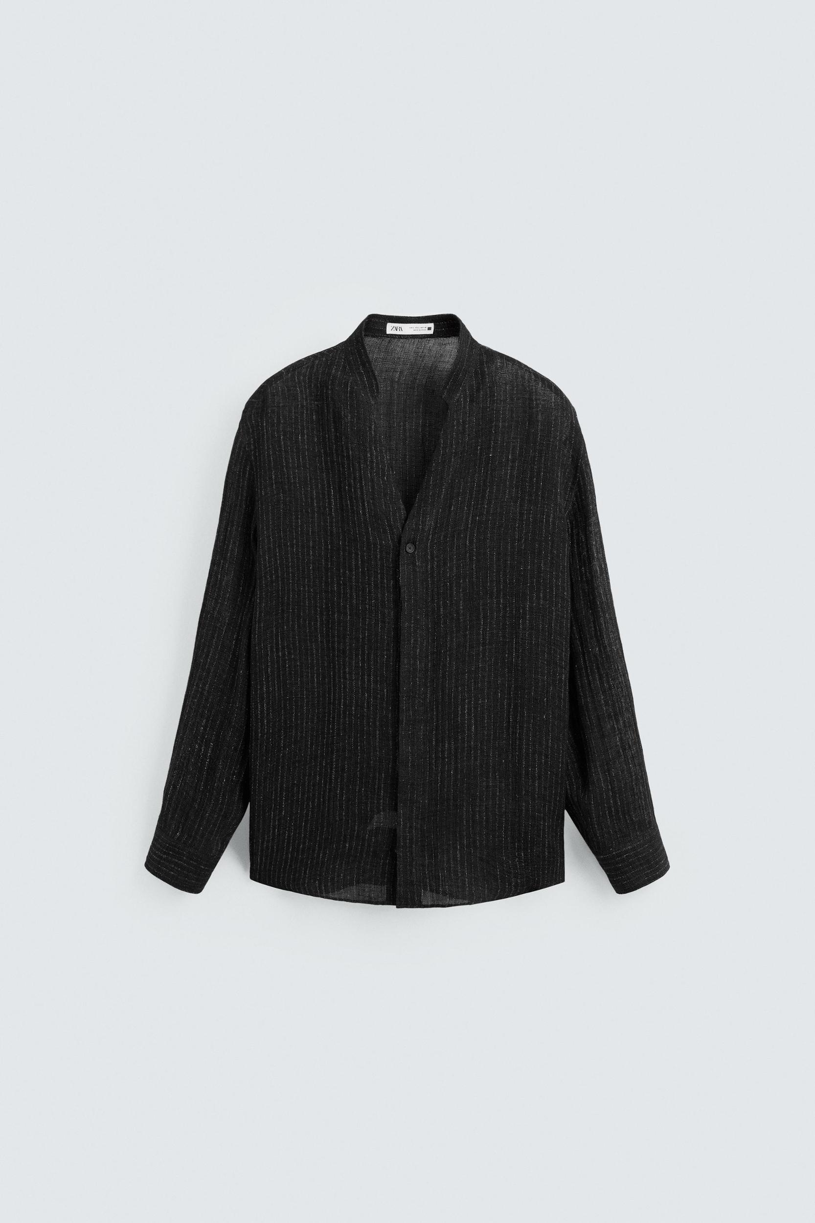 SEMI-SHEER TEXTURED SHIRT Product Image