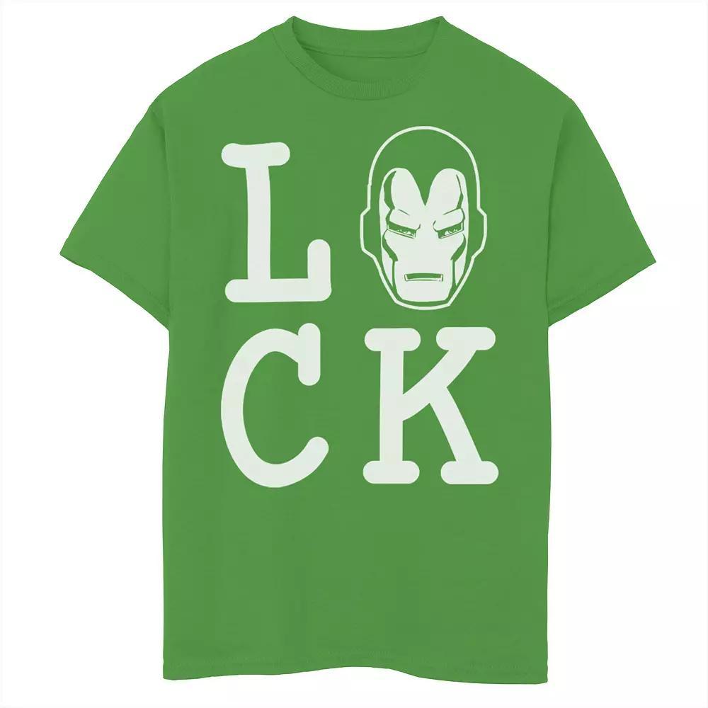 Boys 8-20 Marvel Iron Man Lucky St. Patrick's Day Text Graphic Tee, Boy's,  Product Image