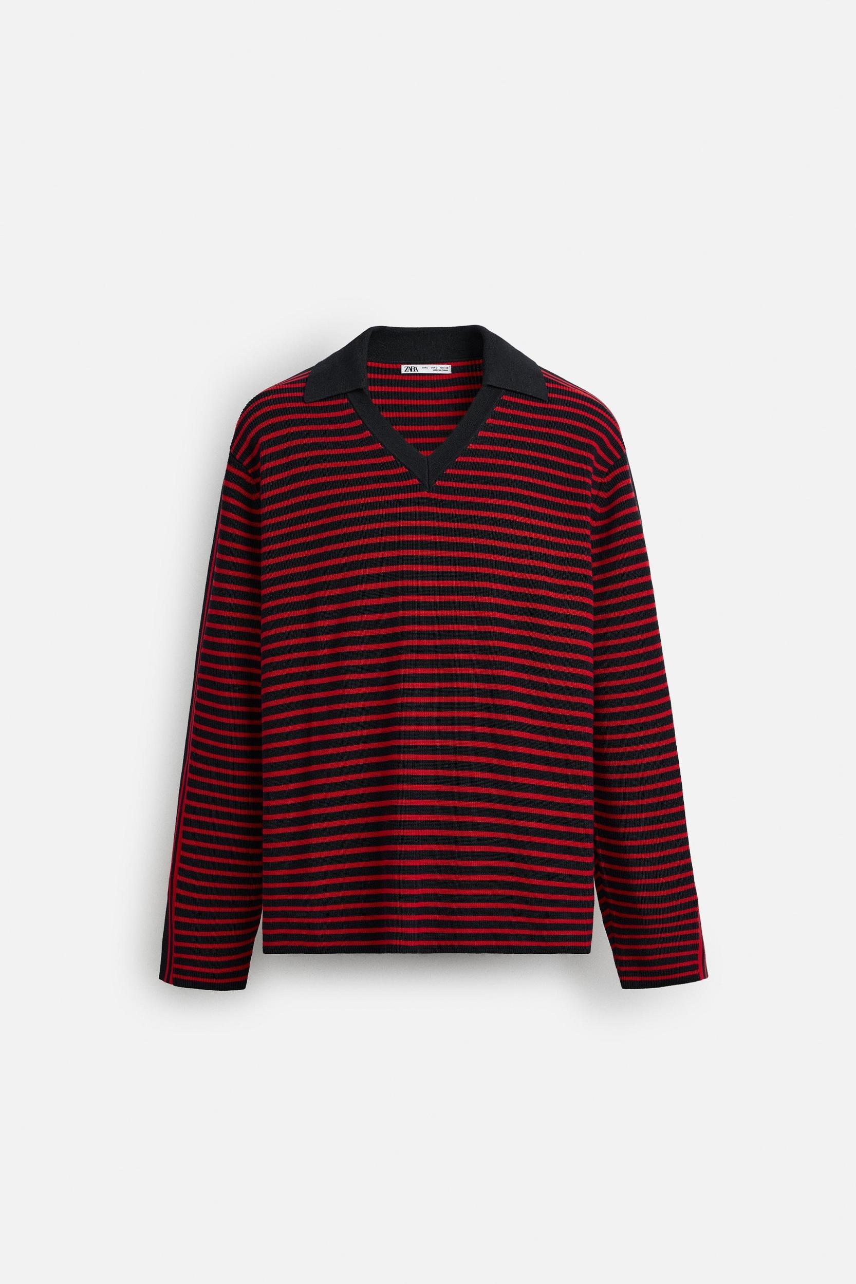 STRIPED KNIT POLO LIMITED EDITION Product Image
