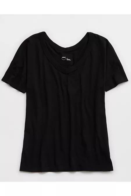 Aerie Oversized V-Neck Boyfriend T-Shirt Women's Product Image