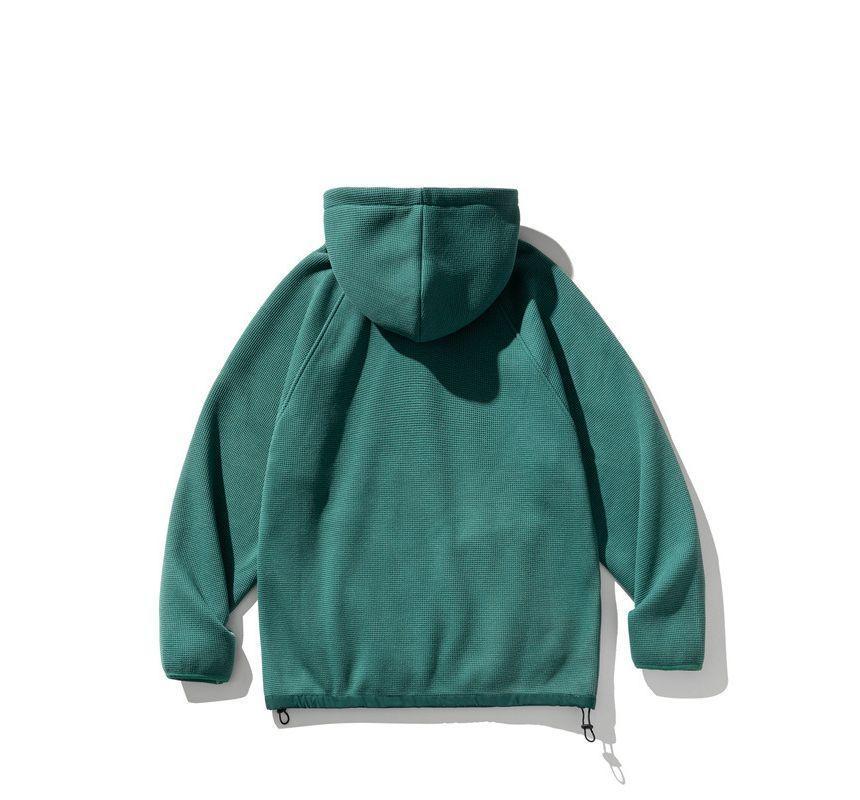 Drawstring Plain Hoodie Product Image