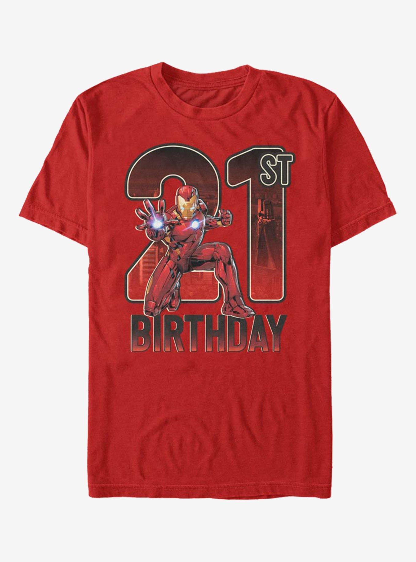 Marvel Iron Man 21st Birthday T-Shirt Product Image