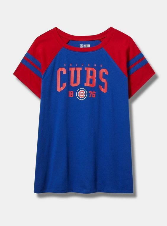 Chicago Cubs Fitted Cotton Varsity Tee Product Image