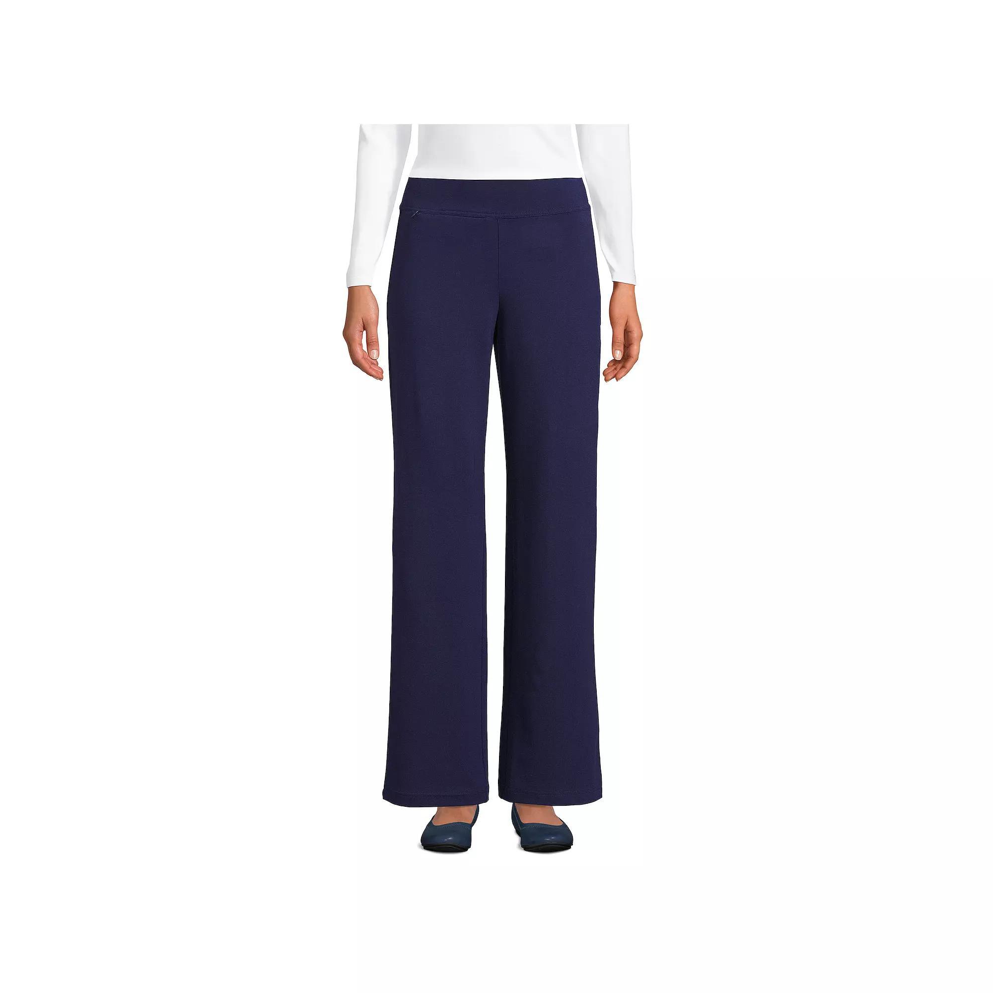Women's Lands' End Starfish Mid Rise Wide Leg Pull On Pants,  Product Image