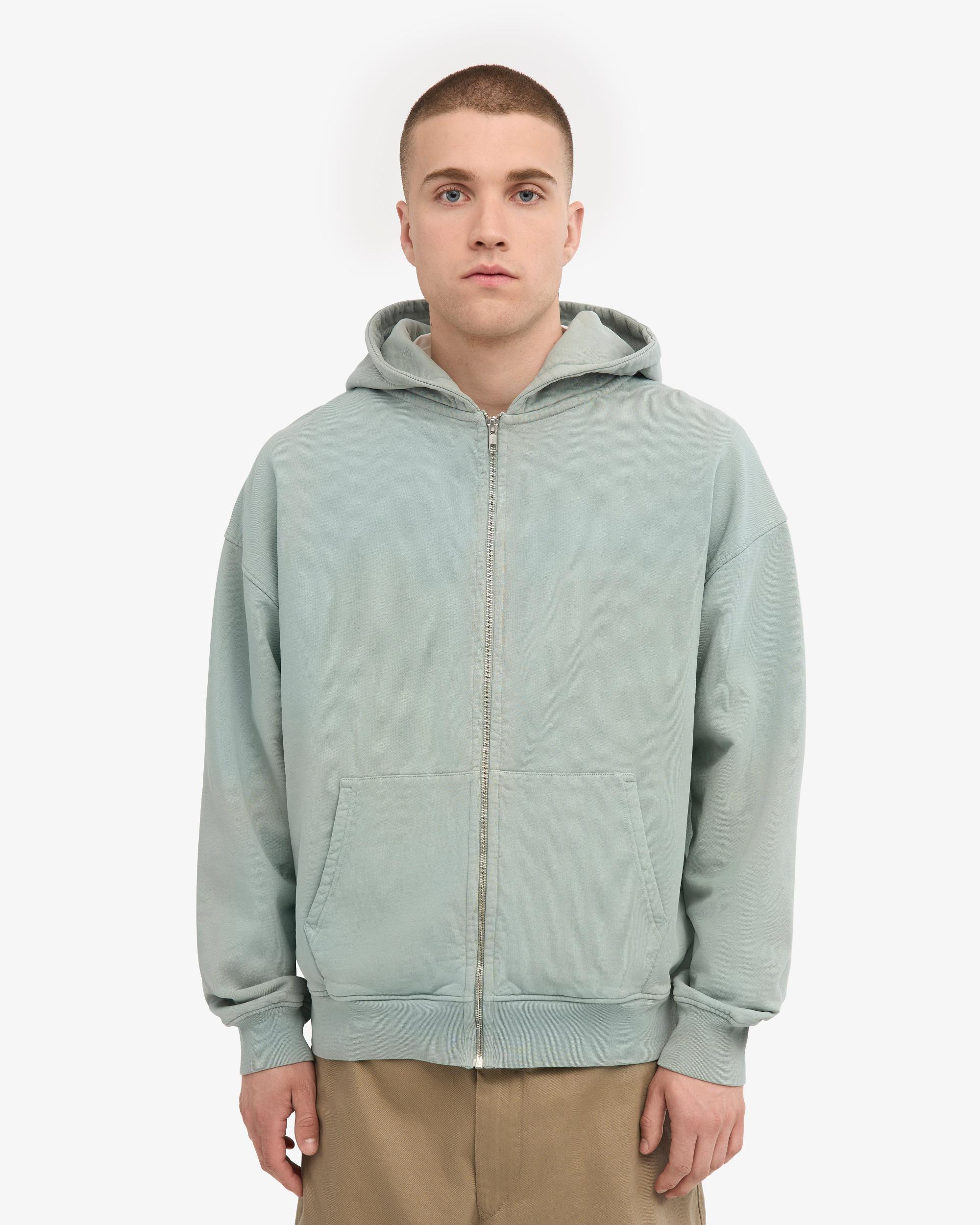 Organic Oversized Zip Hood - Neptune Blue Product Image