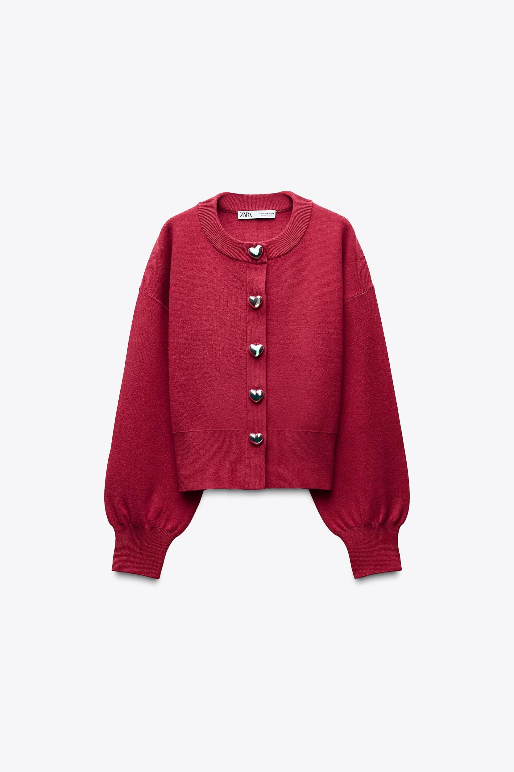 HEART BUTTON KNIT CARDIGAN Product Image