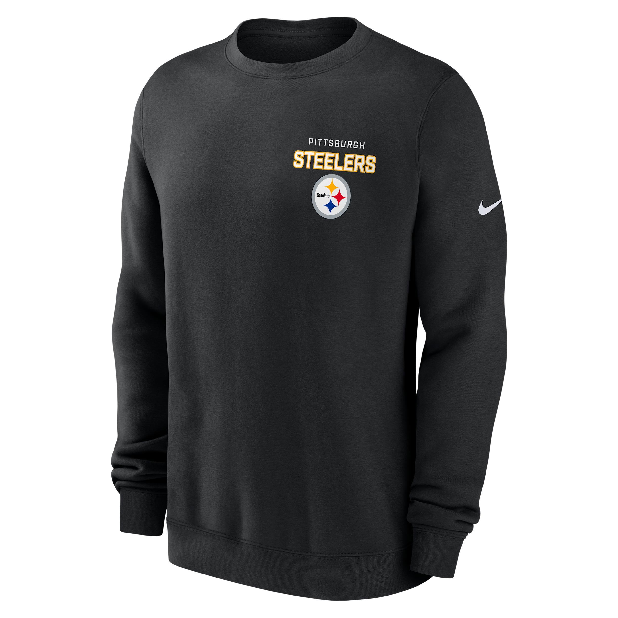 Pittsburgh Steelers Draw Block Club Nike Mens NFL Pullover Crew | NKPV00A7L-KU0 Product Image
