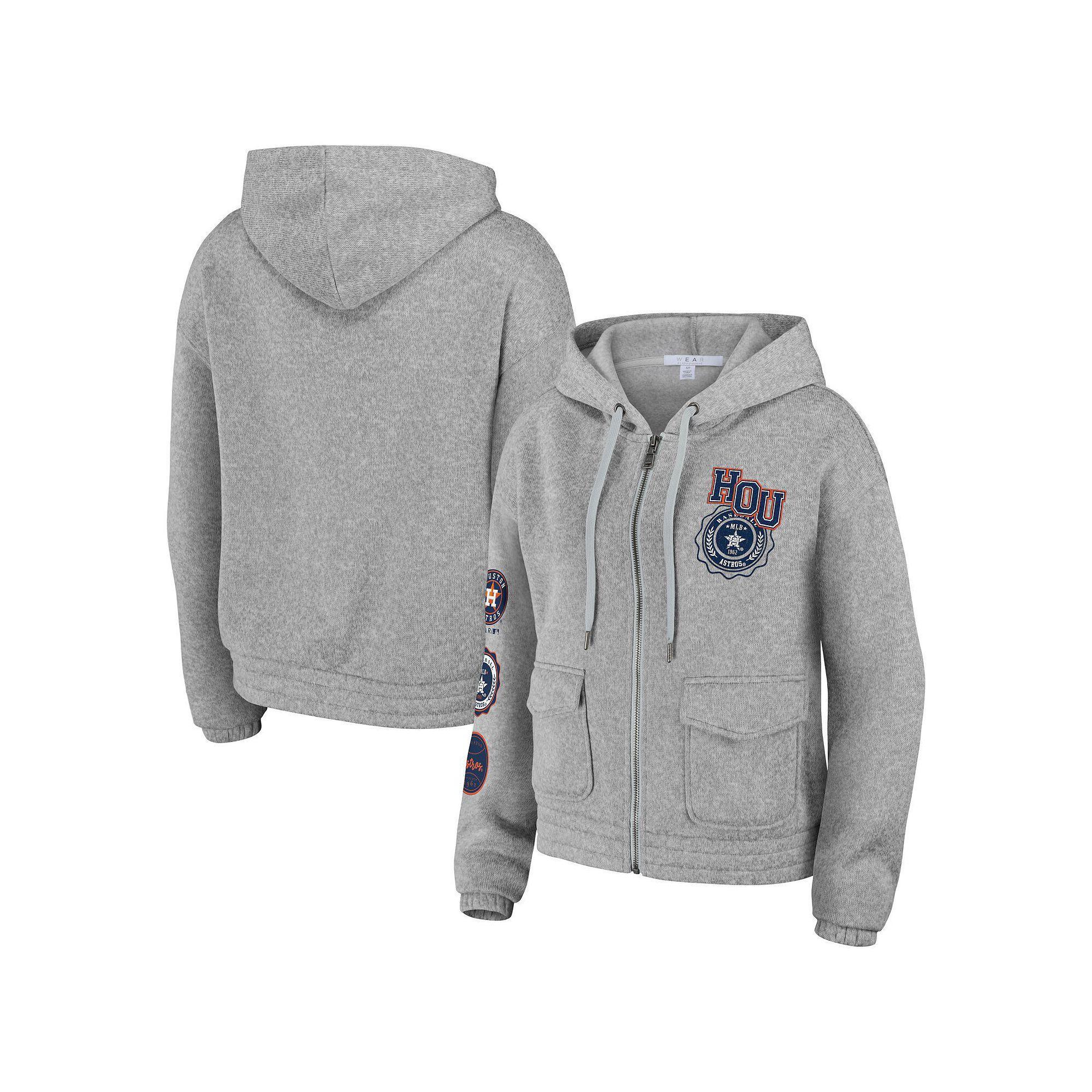 Women's WEAR by Erin Andrews Heather Gray Carolina Panthers Full-Zip Hoodie,  Product Image