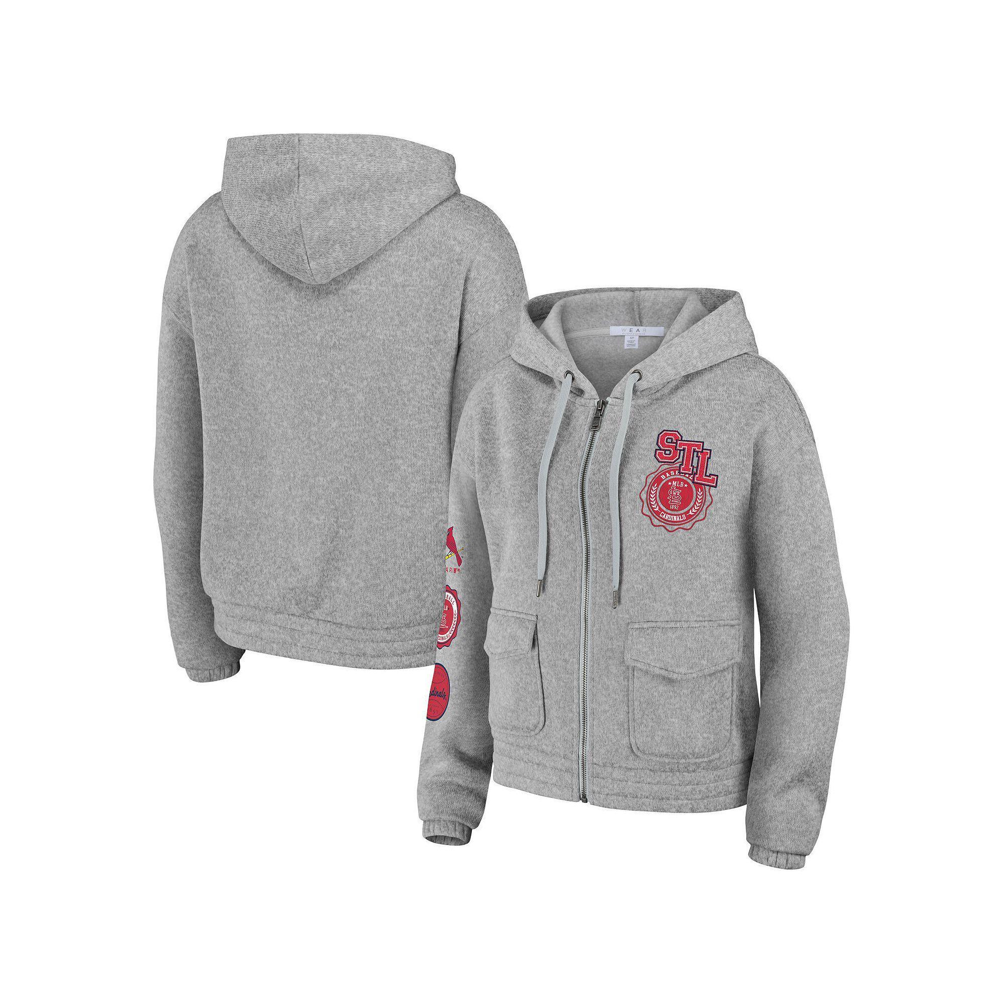 Women's WEAR by Erin Andrews Gray St. Louis Cardinals Full-Zip Hoodie,  Product Image