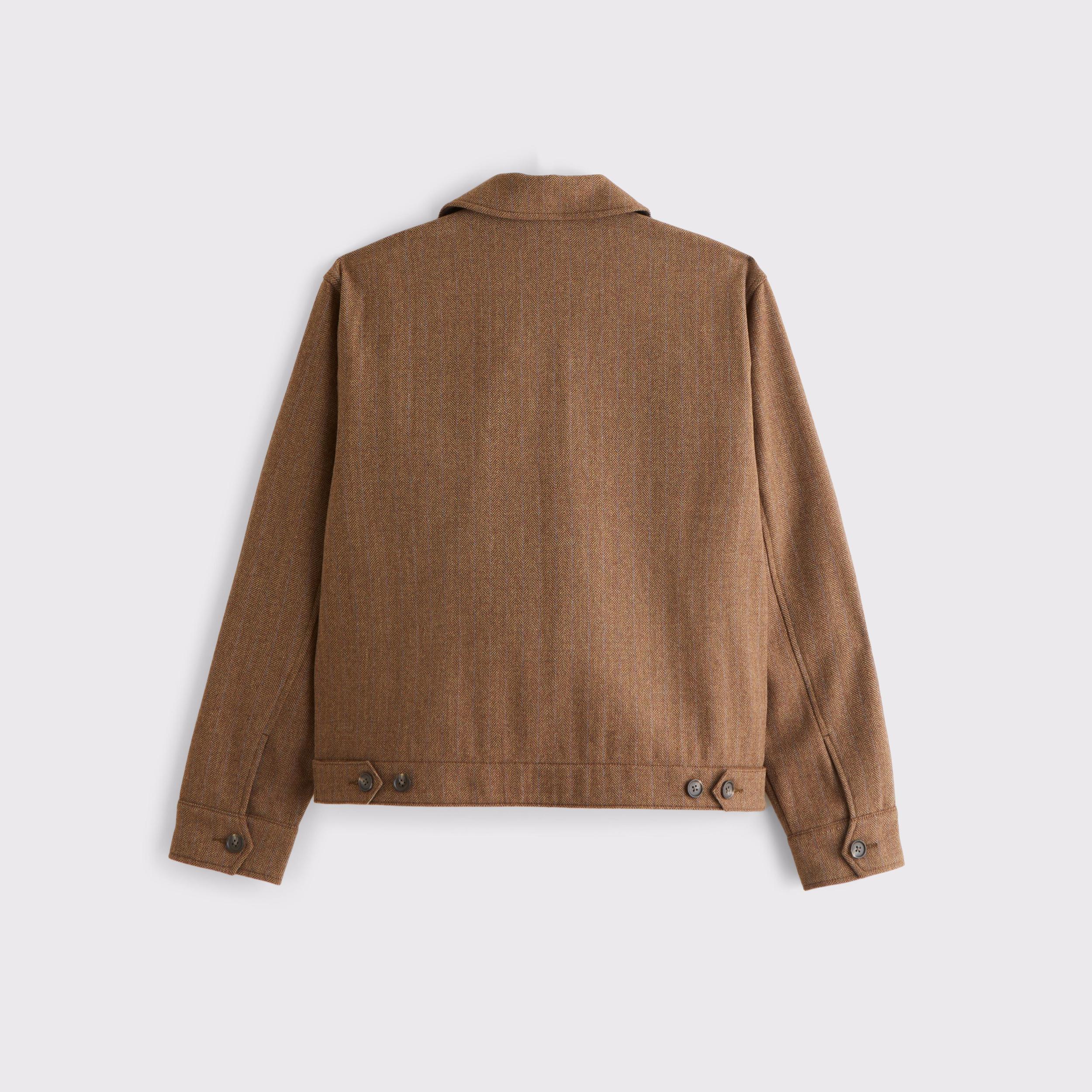 Cropped Wool-Blend Zip Jacket Product Image