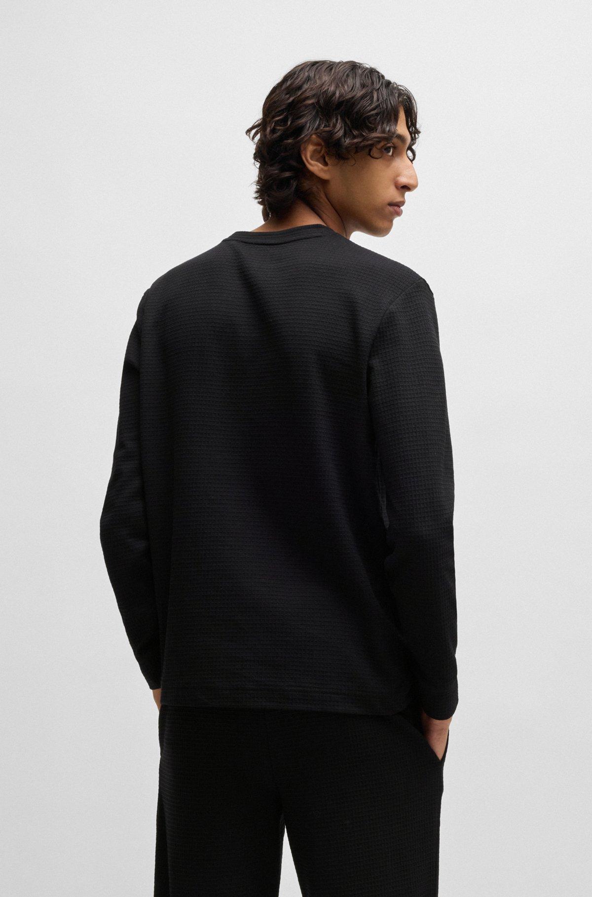 Pajama T-shirt with waffle structure Product Image