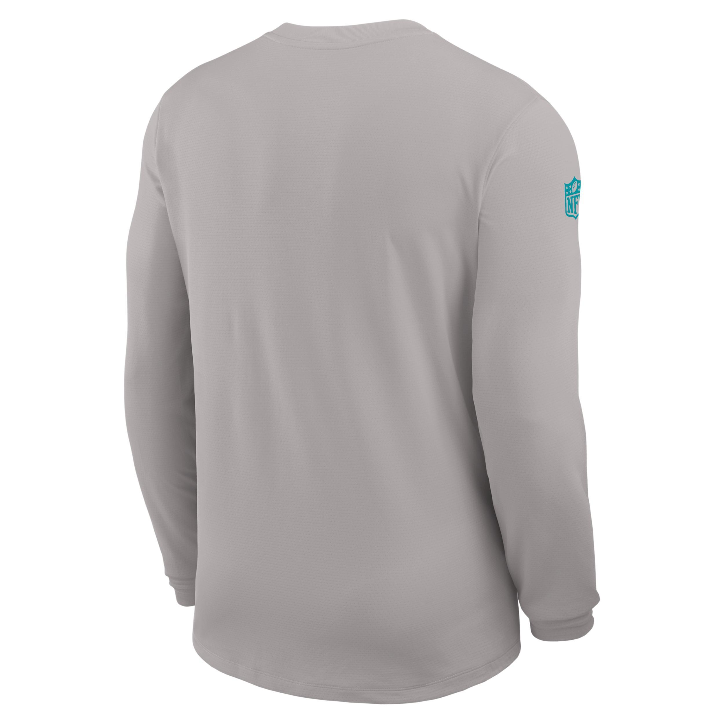 Miami Dolphins Sideline Coach Nike Mens Dri-FIT NFL Long-Sleeve Top | 03B10DPT9P-81D Product Image