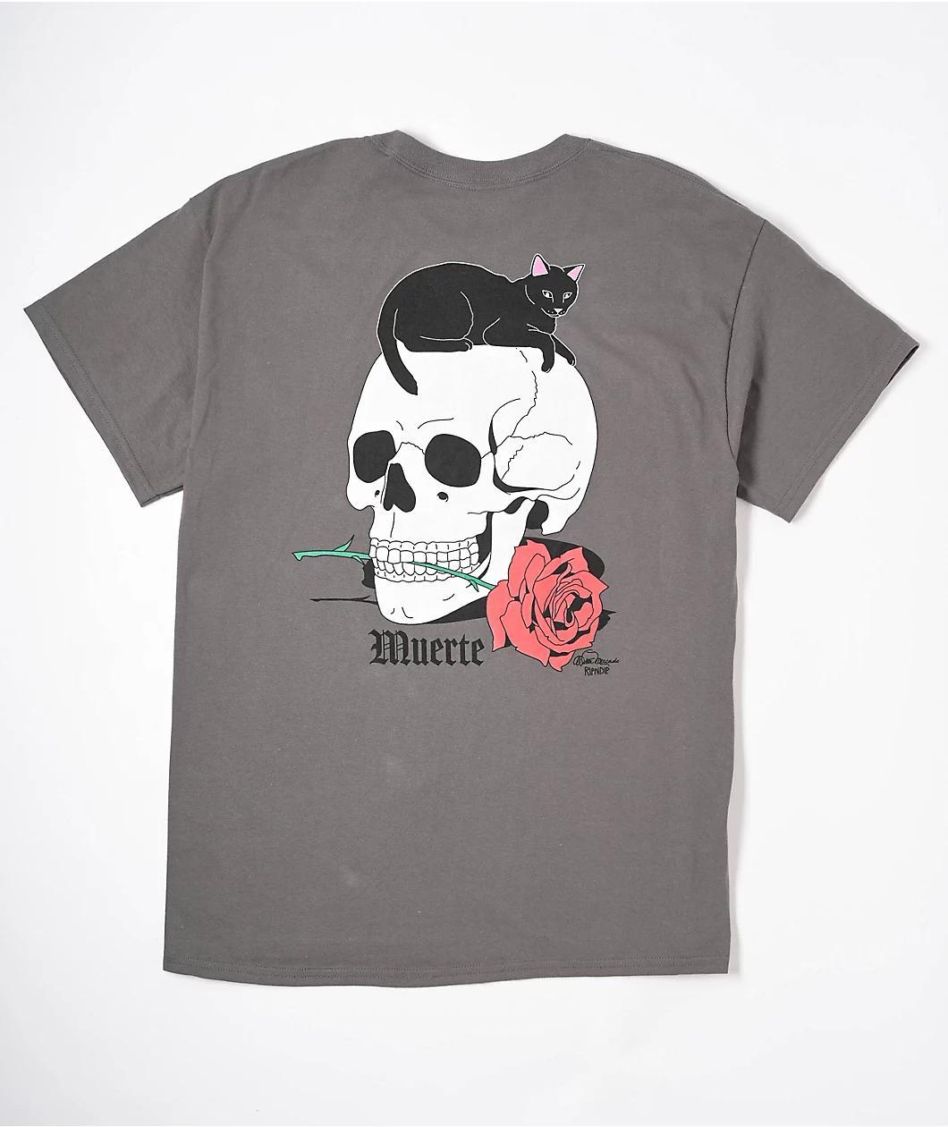 RIPNDIP x Walter Mercado Muerte Charcoal T-Shirt Product Image