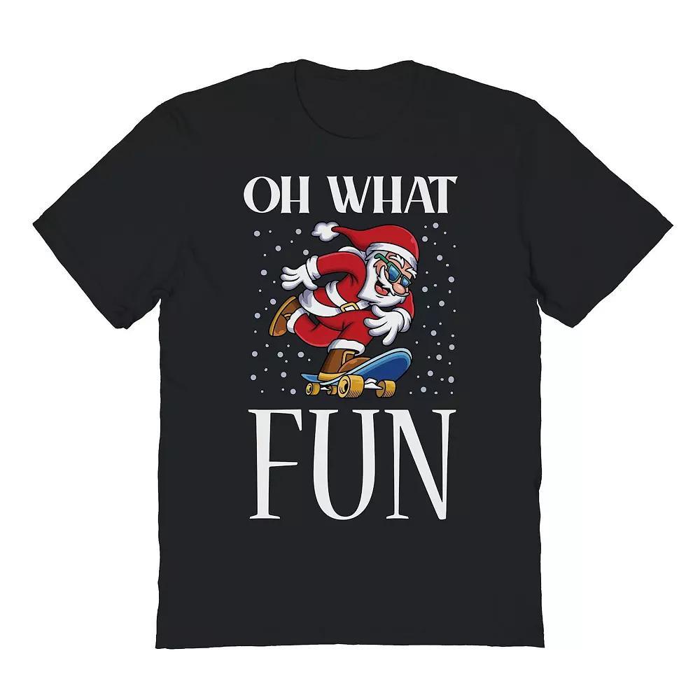 Men's Santa Oh What Fun Christmas Graphic Tee, Adult Unisex,  Product Image