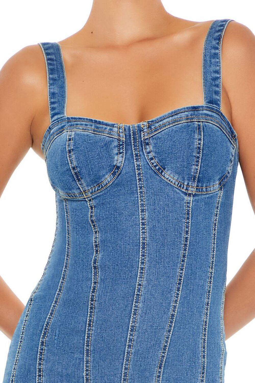 Denim Bustier Midi Dress | Forever 21 Product Image