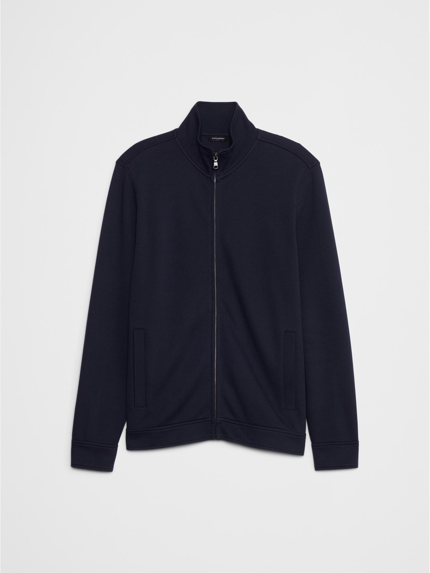 Pique Mock-Neck Jacket Product Image