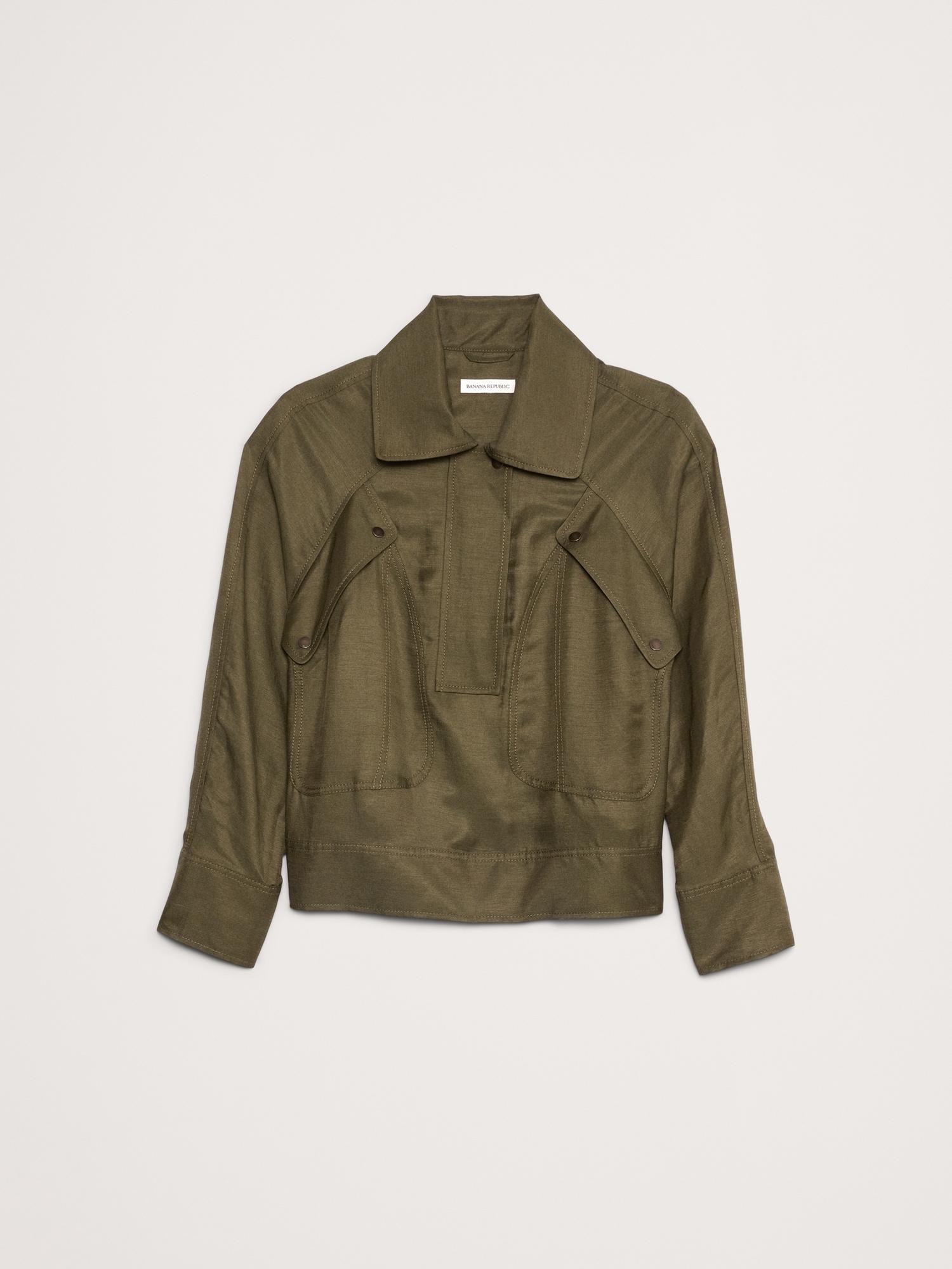 Oversized Viscose-Linen Popover Product Image