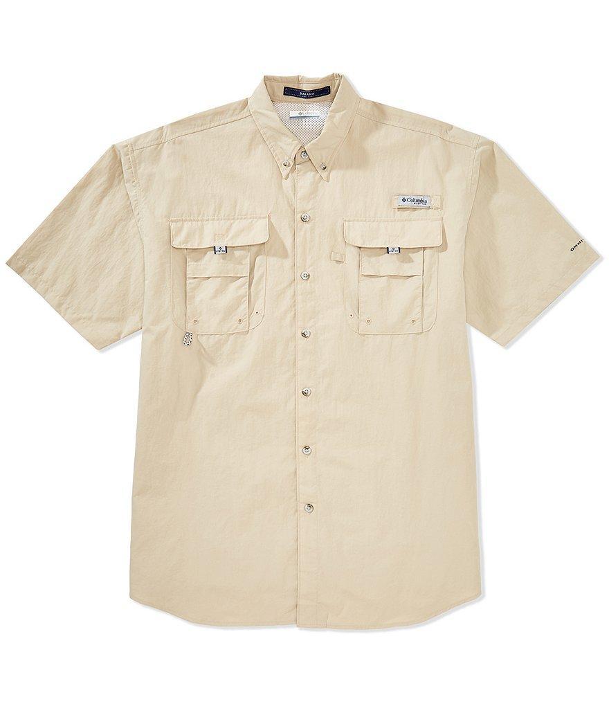 Columbia PFG Big & Tall Bahama II Solid Short-Sleeve Woven Shirt Product Image