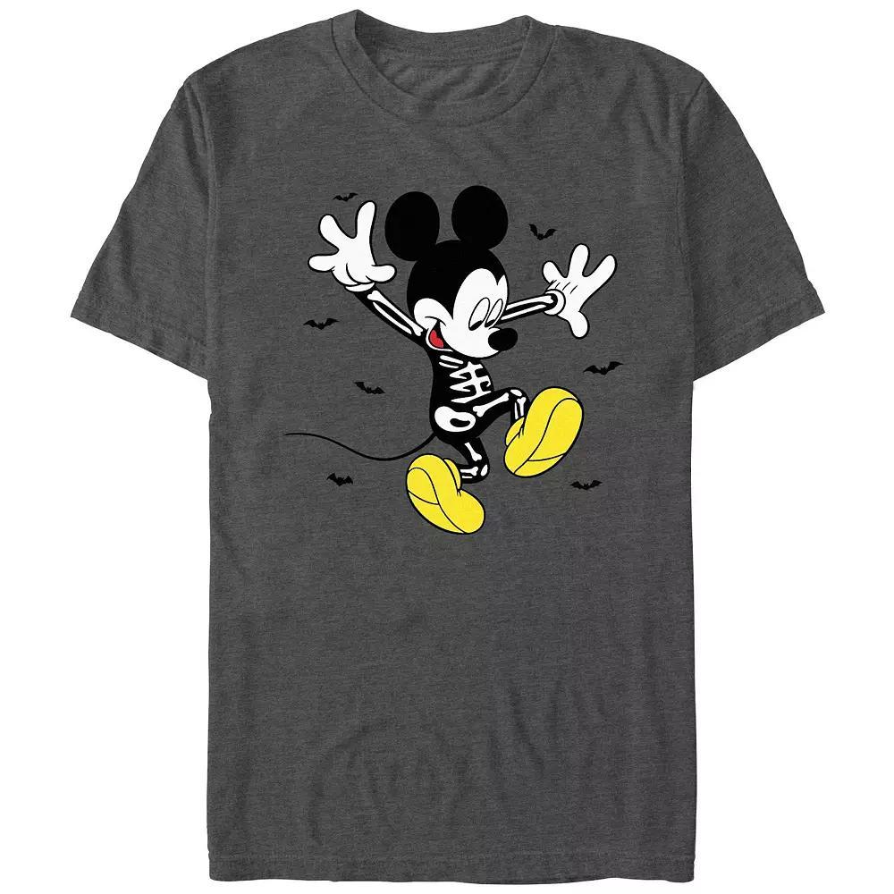 Disney's Mickey Mouse Happy Skeleton Costume Men's Graphic Tee, Size: XXL, Red Grey Product Image