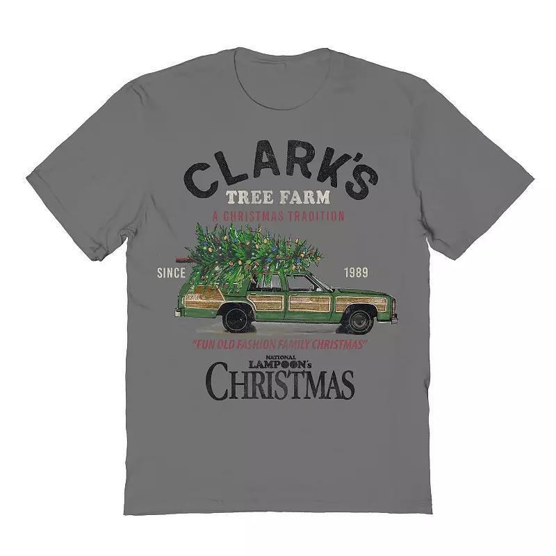 Men's Tree Farm Sign National Lampoon's Christmas Vacation Graphic Tee, Size: XL, Grey Product Image