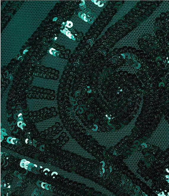 B. Darlin Pattern Sequin Bow Back Bodycon Dress Product Image