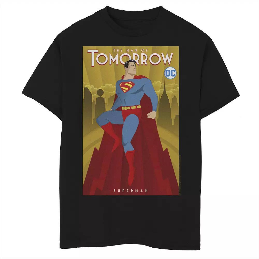 Boys 8-20 DC Fandome Superman The Man Of Tomorrow Poster Graphic Tee, Boy's, Size: XS, Black Product Image
