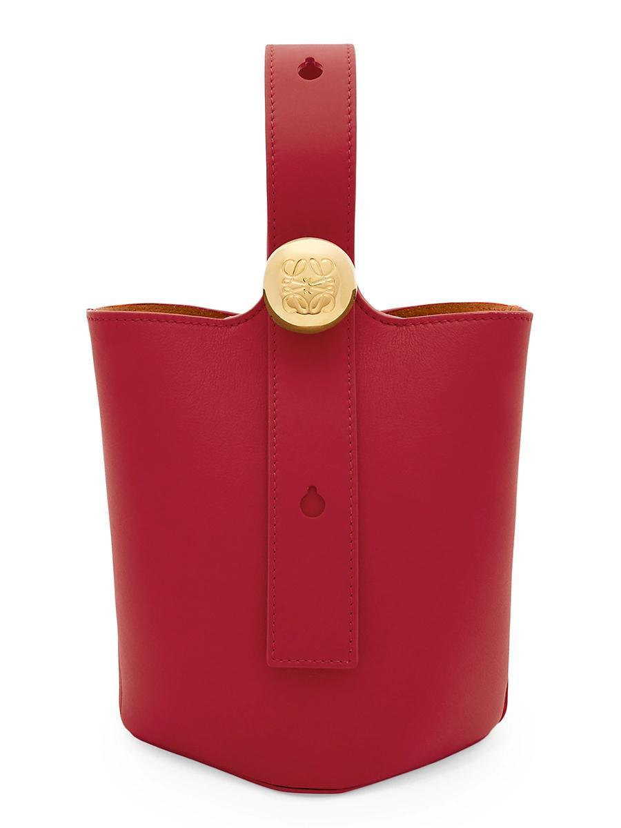 Mini Pebbled Leather Bucket Bag Product Image