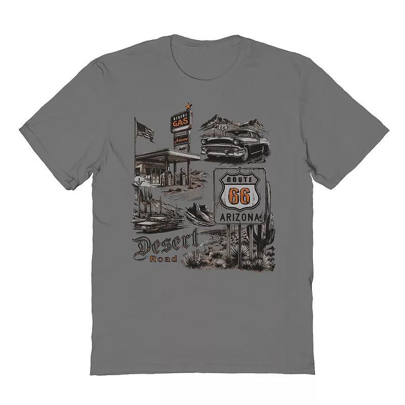 Mens Arizona Desert Road Graphic Tee Grey Product Image