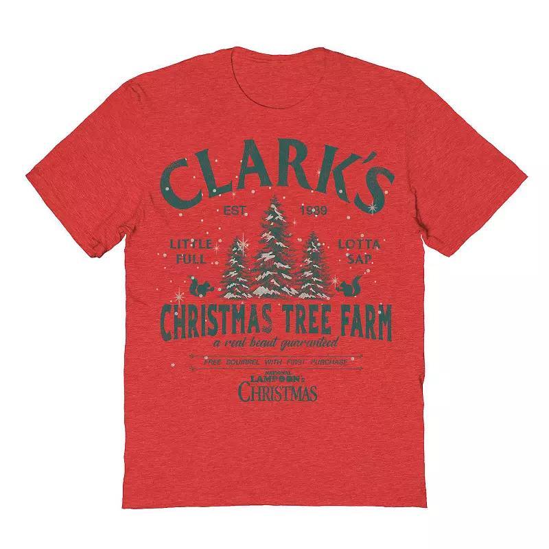 Men's Clarks Christmas Tree National Lampoon's Christmas Vacation Graphic Tee, Size: Small, Grey Red Product Image