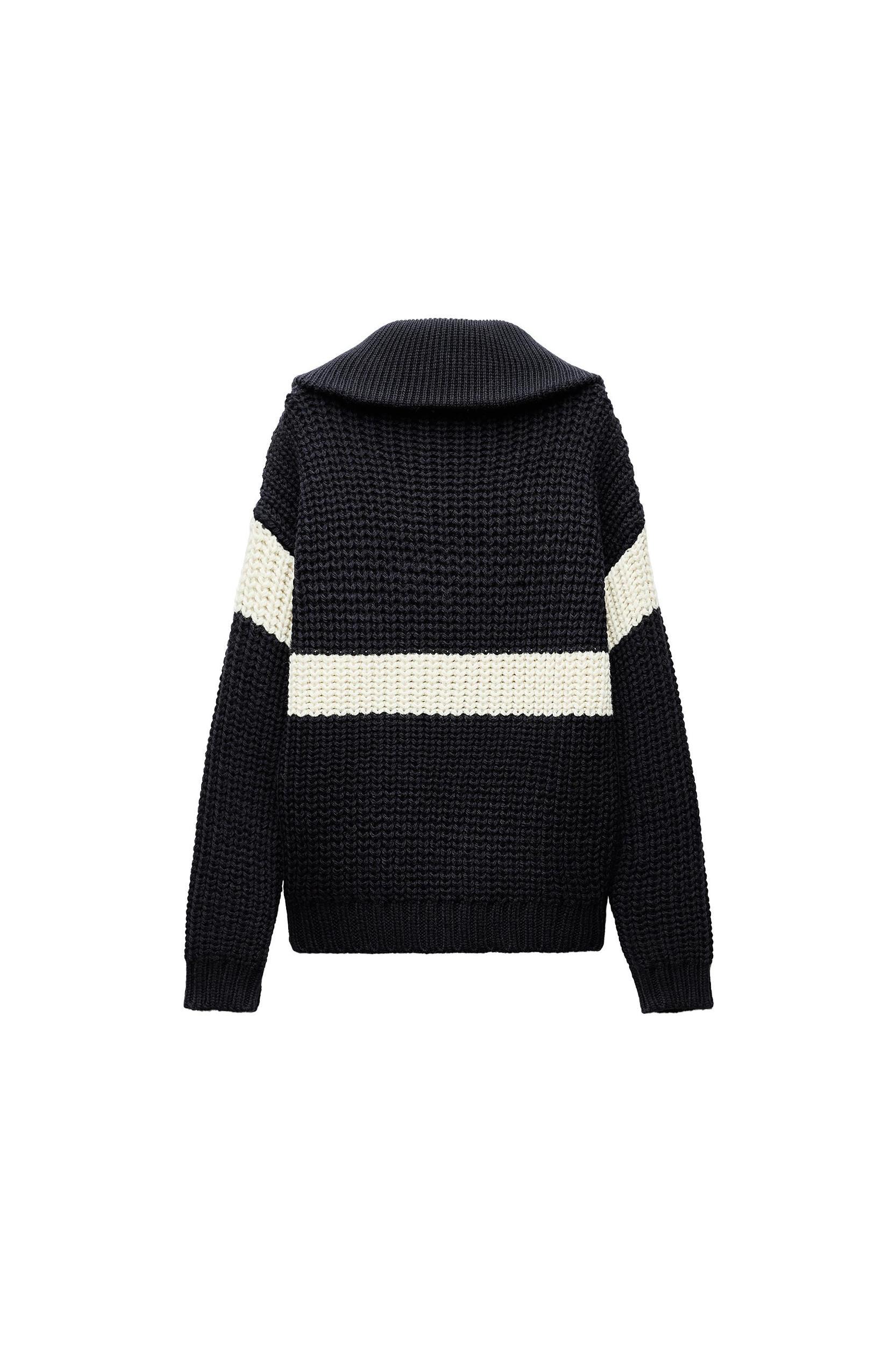 STRIPED KNIT SWEATER Product Image