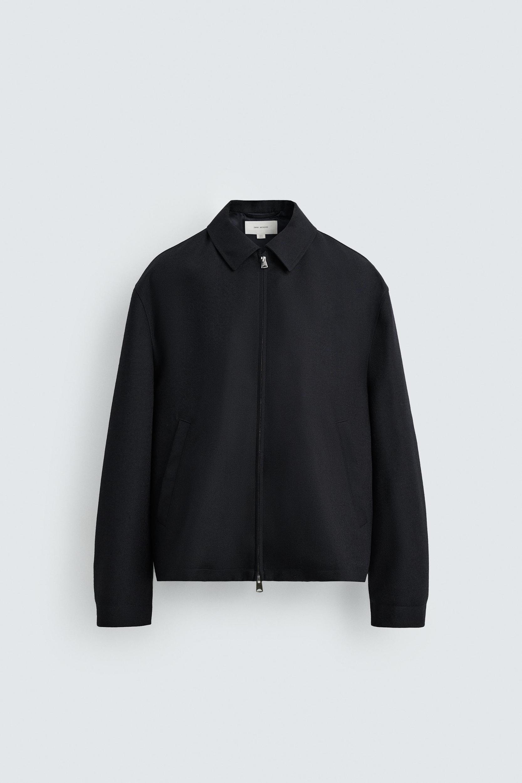 WOOL ZIP-UP OVERSHIRT Product Image