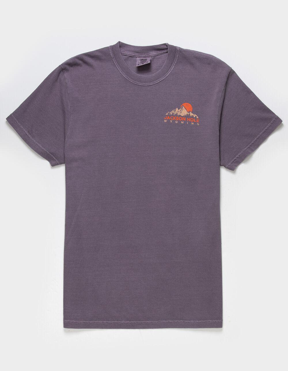 JACKSON HOLE Wyoming Mens Tee - PURPLE Product Image