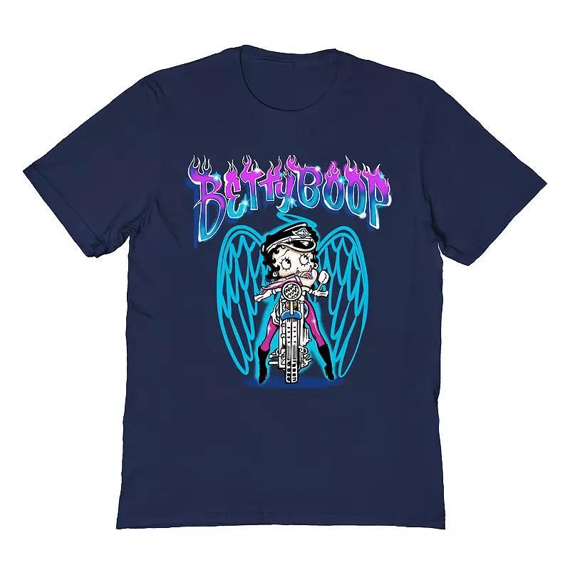 Men's Betty Boop T-Shirt, Size: Large, Blue Product Image