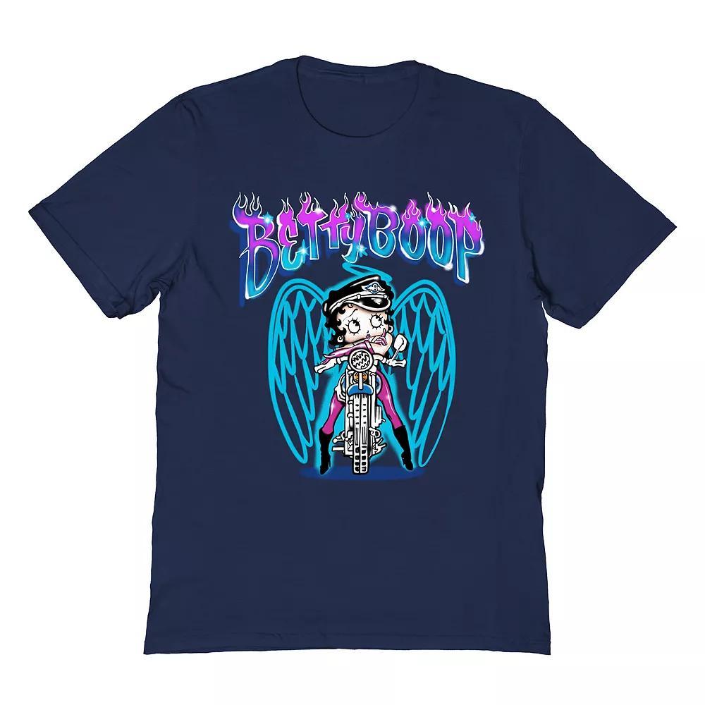 Men's Betty Boop T-Shirt, Size: Large, Blue Product Image