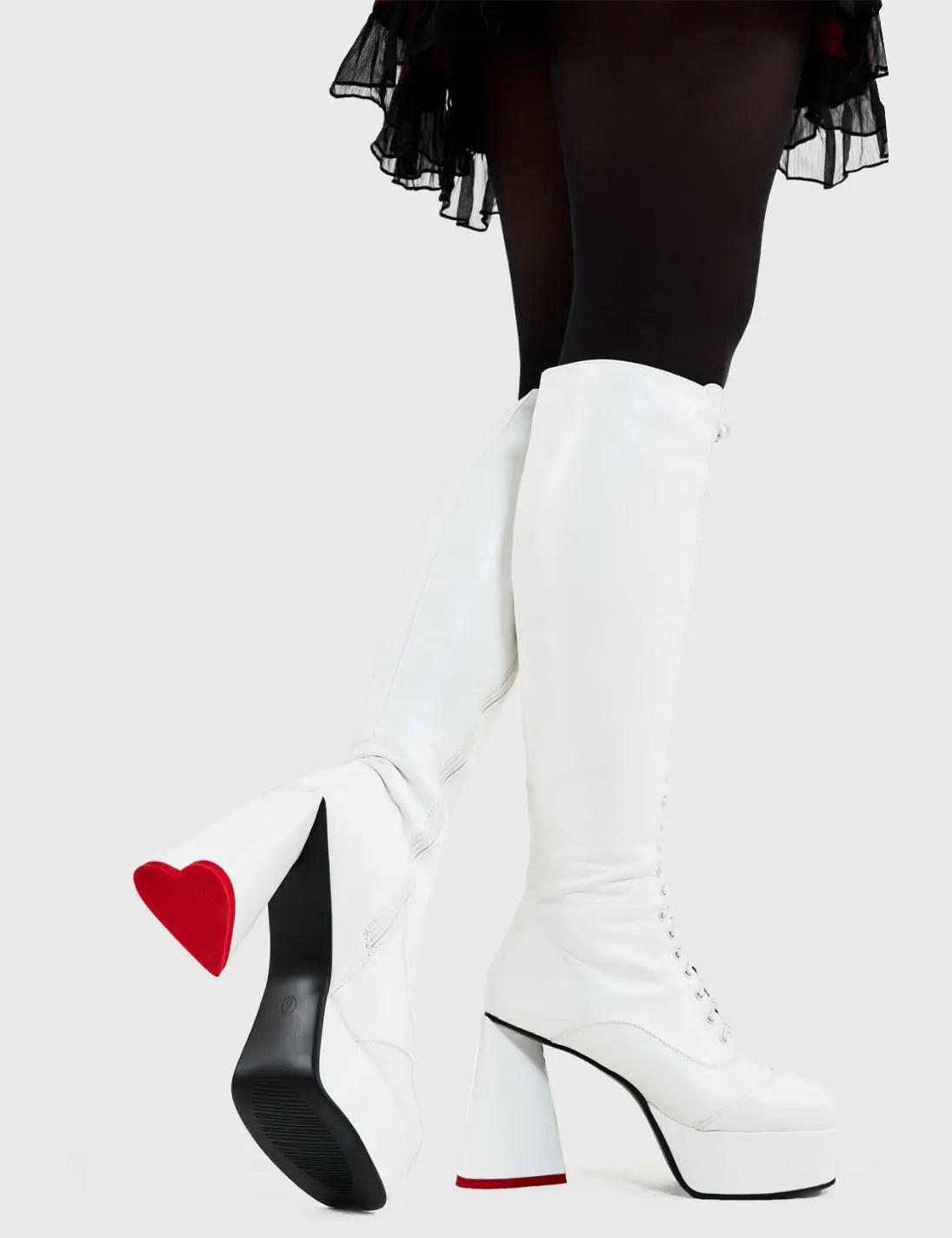 Too Cute Platform Knee High Boots Product Image