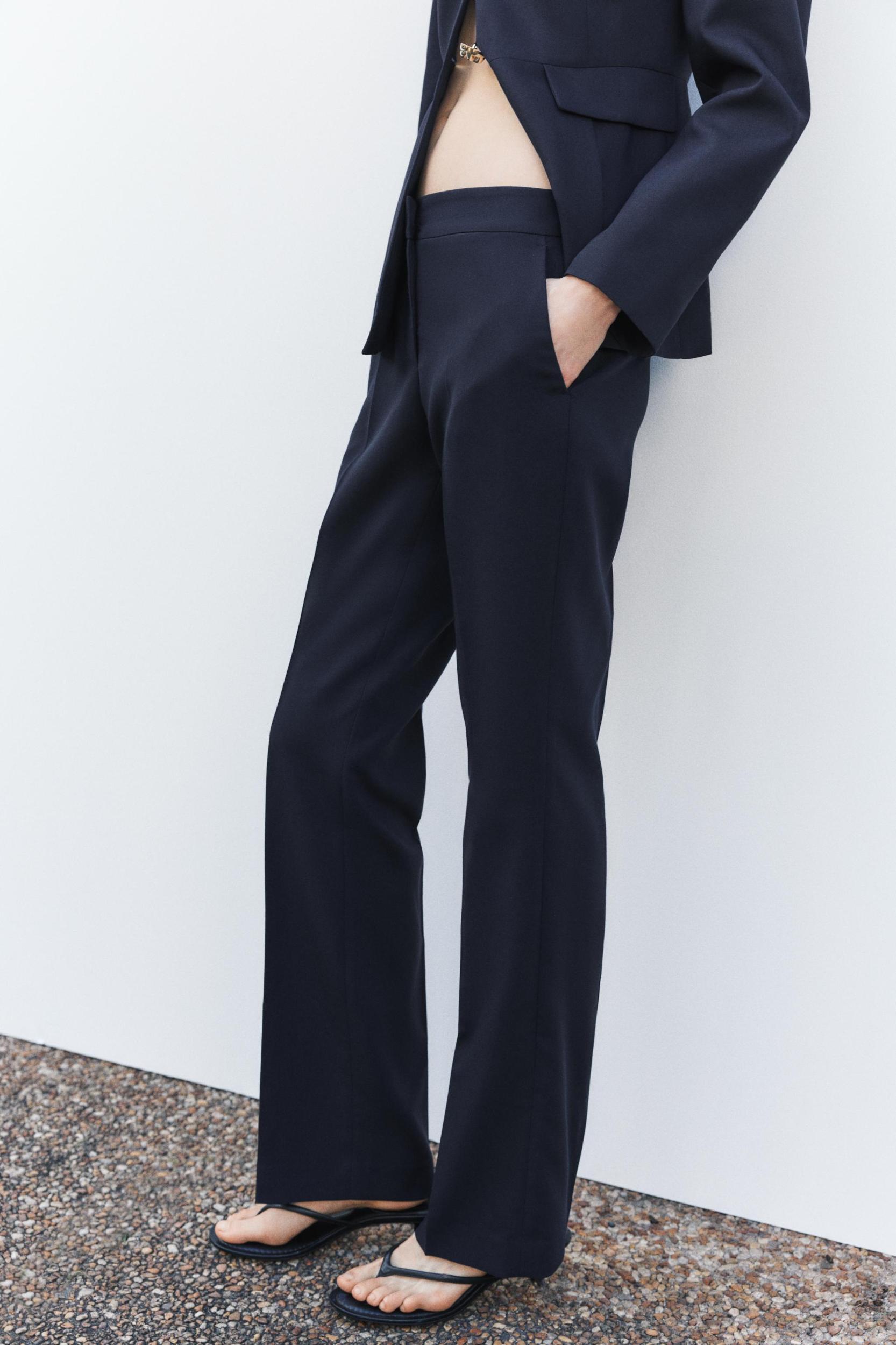 STRAIGHT MID-RISE PANTS Product Image