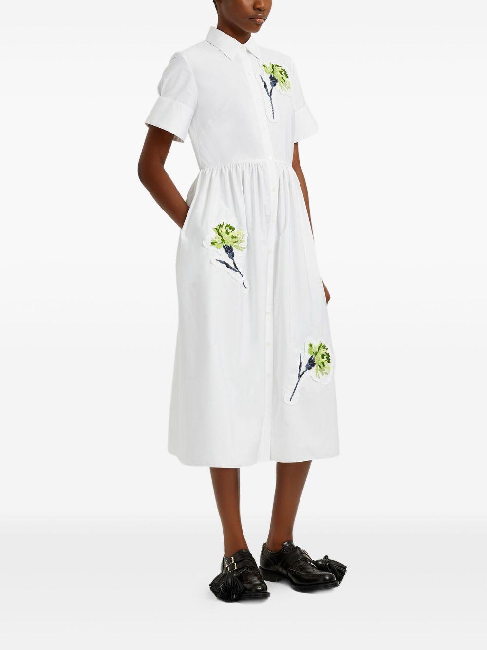embroidered button-up dress Product Image